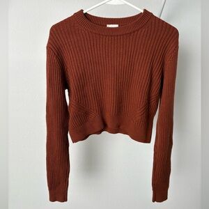 Aritzia Wilfred Free Babaton Cropped Ribbed Sweater